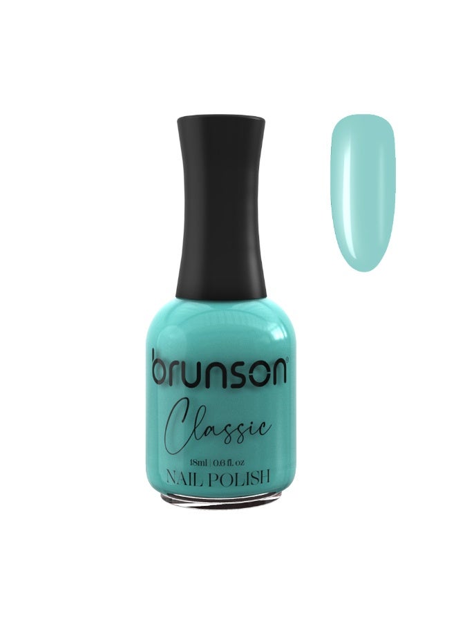 Brunson Classic Nail Polish 18ml Fast Dry Nail Lacquer Nail Harderner Normal Polish Glossy Gel Effect Quick Air Dry Long-Lasting Natural Nail Enamel Salon Quality Manicure Pedicure Regular Polish - Image 1